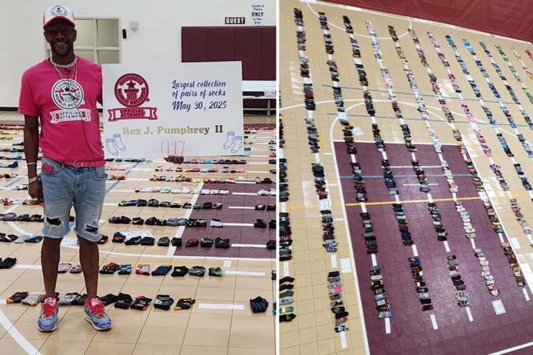 Jovem americano quebra recorde com 1.165 pares de meias