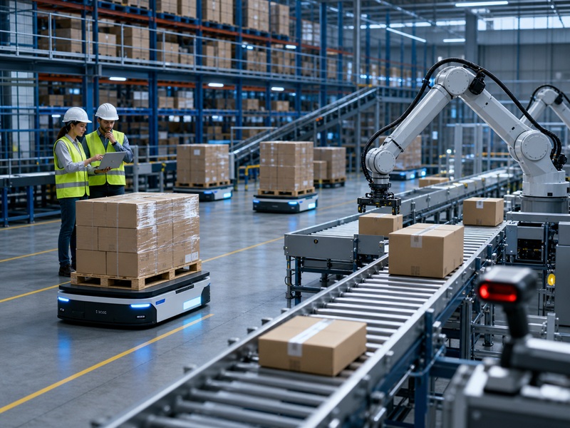 automação na logística industrial
