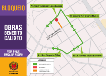 Bloqueios nas ruas do bairro Uberaba para obras do Novo Inter 2