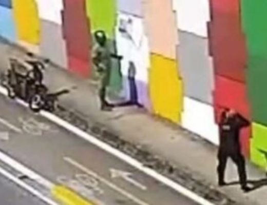 Motociclista flagrado pichando viaduto em Fortaleza é detido