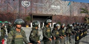 A segurança no Parque da Cidade, em Belém (PA