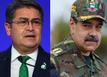 Juan Orlando Hernandez and Nicolás Maduro. Composite: AP, Retuers