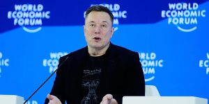 President Donald Trump, right, meets with NATO Secretary General Mark Rutte during a meeting on the sidelines of the Annual Meeting of the World Economic Forum