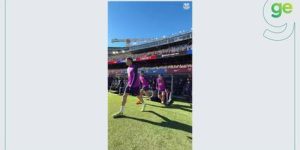 Treino aberto do Barcelona no novo Camp Nou reúne torcedores