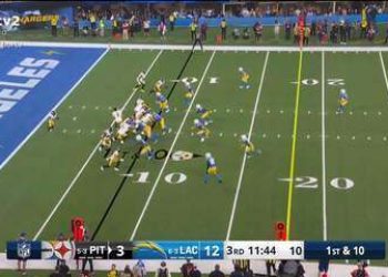 Jaylen Warren, do Steelers, faz jogada impressionante na NFL contra os Chargers