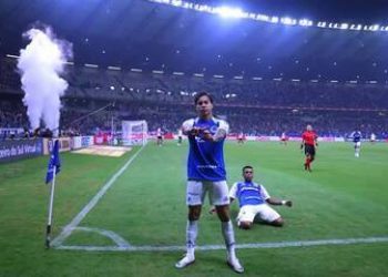 Gabigol comemora classificação do Cruzeiro na Libertadores 2026