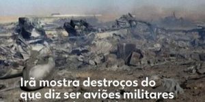 Foto: 1 de 1 Destroços em Isfahan, no Irã, do que Teerã afirma serem de aeronave