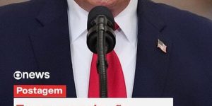 Duas postagens de Donald Trump na rede Truth Social neste domingo (5/4) — Foto: