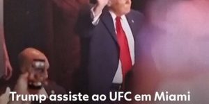 O presidente dos Estados Unidos, Donald Trump, elogiou beleza do lutador — Foto: