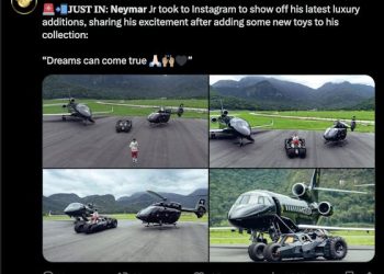 Coleção de carros de Neymar impressiona como a do Batman