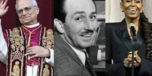 a ligação de Papa Leão XIV, Walt Disney, Harrison Ford e Michelle Obama