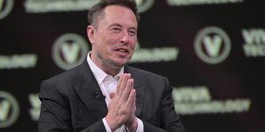 Elon Musk speaking at the Vivatech technology startups and innovation fair.