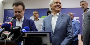 Ao lado de Kassab, Caiado é oficializado como pré-candidato à Presidência — Foto