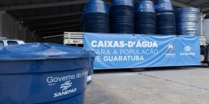 Entrega de caixas-d'água reforça segurança hídrica no litoral do Paraná
