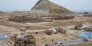 Construction of the Chancay megaport in Peru.Florence Goupil for NBC News