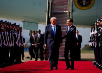 U.S. President Trump Arrives In South Korea