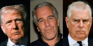 President Donald Trump; Jeffrey Epstein; Then-Prince Andrew.
