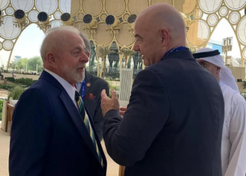 Lula e Infantino (Reprodução)