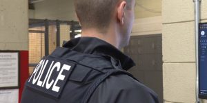 A Bismarck Police Department officer is demonstrating a marijuana investigation