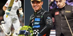 Joe Root, Lando Norris and Ronnie O'Sullivan