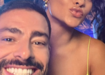 Cauã Reymond posa com Bella Campos e Debora Bloch em bastidores de 'Vale Tudo'