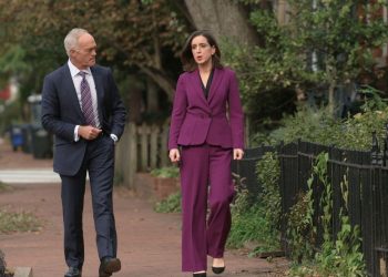 Scott Pelley and Elizabeth Oyer