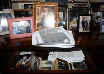 of framed photos was removed from the DOJ website and later reappeared