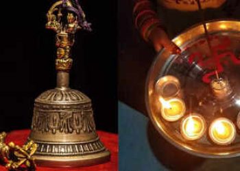 A importância dos sinos nos templos durante a puja