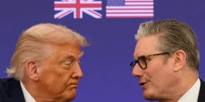 Reuters President Donald Trump and British Prime Minister Keir Starmer announce an agreement between the two countries as they hold a press conference