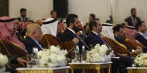 Sharaa attends a signing ceremony between Syria and Saudi Arabia in Damascus on Saturday [Ghaith Alsayed/AP