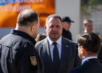 m colorida do chefe do Gabinete do Presidente da Ucrânia, Andriy Yermak