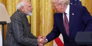 U.S. President Trump holds a joint press conference with Indian Prime Minister Modi at the White House in Washington D.C