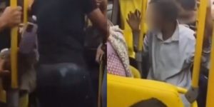 Confusão após idosa defecar em ônibus no Rio (Reprodução / Instagram)
