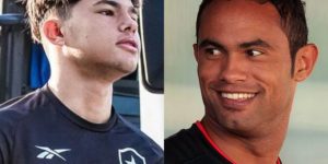 Bruninho Samúdio e o goleiro Bruno (Reprodução)