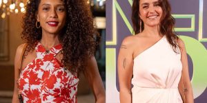 m dividida entre Tais Araújo de um lado e Manuela Dias de outro