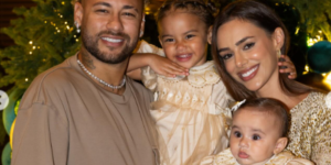 Neymar, Bruna Biancardi, Mavie e Mel (Reprodução/Instagram)