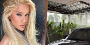 Tempestade causa danos em mansão de Karoline Lima no Rio de Janeiro