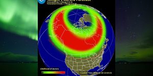 Auroras podem ser vistas em 15 estados dos EUA nesta noite