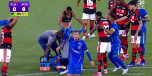 Convulsão de jogador gera apreensão em partida contra o Flamengo
