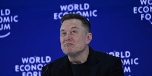 Elon Musk at the World Economic Forum Annual Meeting in Davos.