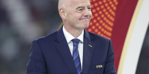 colorida de Gianni Infantino, presidente da Fifa