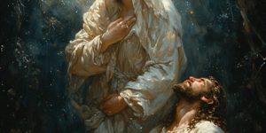 Nossa Senhora e Jesus no sepulcro