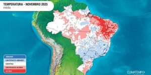 Temperatura em Novembro • Reprodução/Climatempo