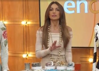 m colorida de Patrícia Poeta ao vivo no Encontro