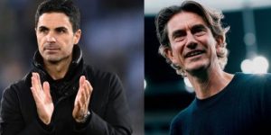 Mikel Arteta e Thomas Frank