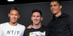 Neymar Jr, Lionel Messi, and Cristiano Ronaldo