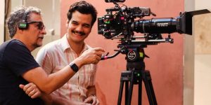 Wagner Moura e Kleber Mendonça Junior nos bastidores de O Agente Secreto