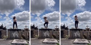 Influenciadora se pronuncia após dançar em cemitério