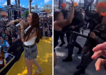 Confusão marca show gratuito da cantora Raphaela Santos no Recife