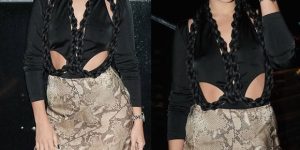 O estilo versátil da saia estampa de cobra de Maisa